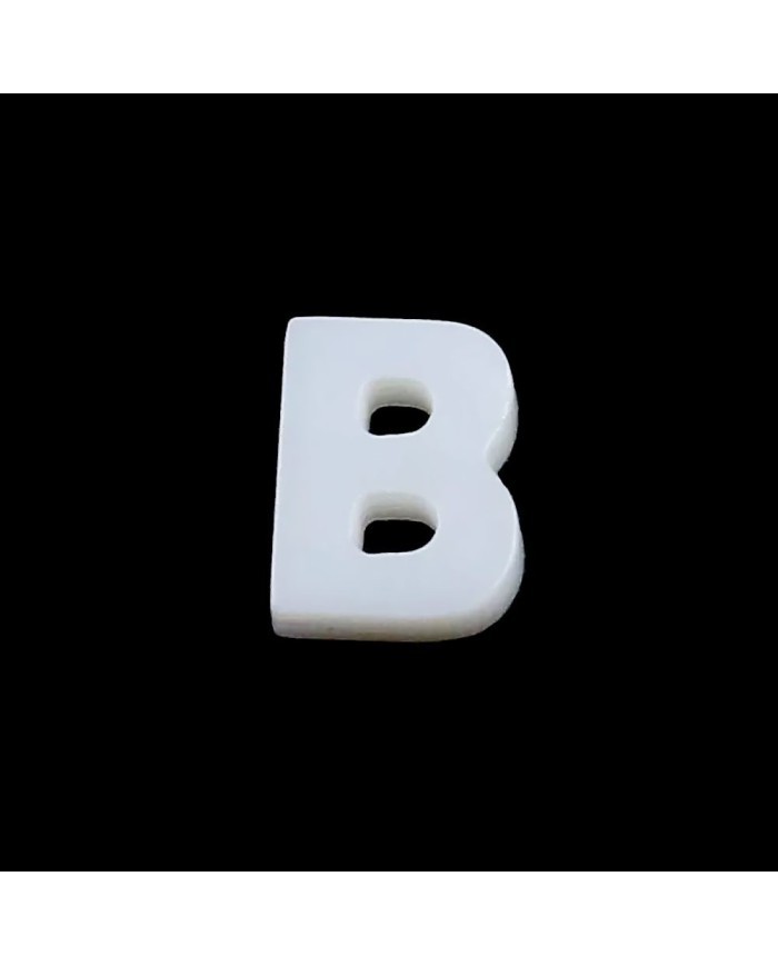 Doğal sedef taş Kolye Küpe Ucu - B HARF