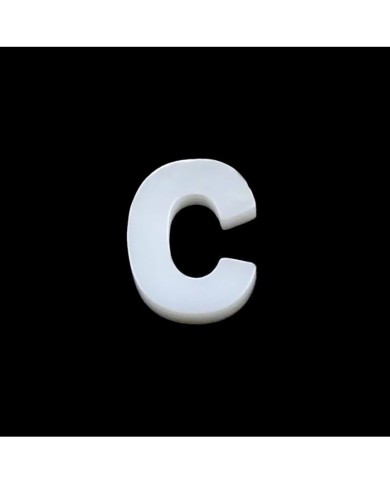 Doğal sedef taş Kolye Küpe Ucu - C HARF