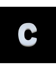 Doğal sedef taş Kolye Küpe Ucu - C HARF