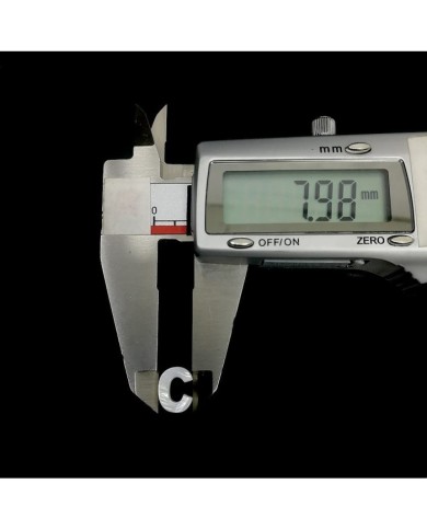 Doğal sedef taş Kolye Küpe Ucu - C HARF