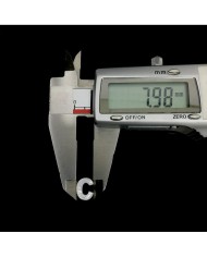 Doğal sedef taş Kolye Küpe Ucu - C HARF