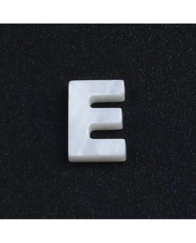 Doğal sedef taş Kolye Küpe Ucu - E HARF