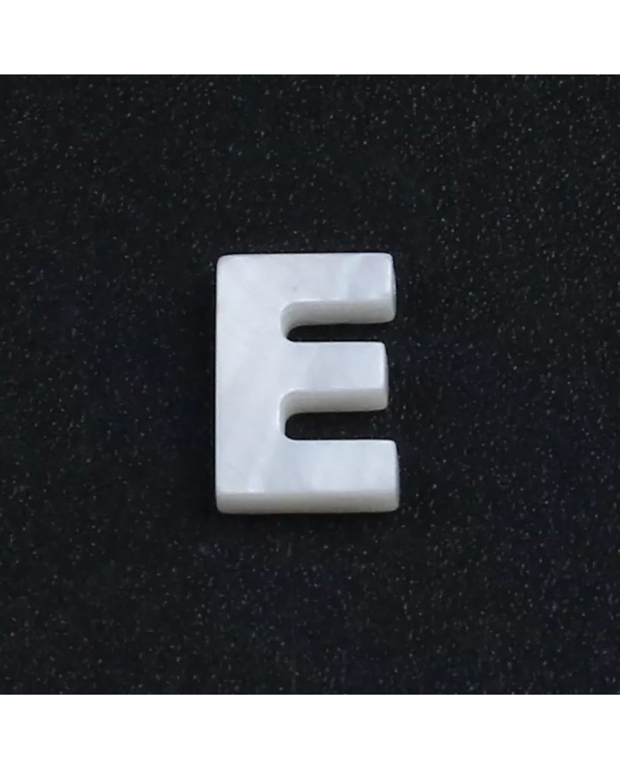 Doğal sedef taş Kolye Küpe Ucu - E HARF