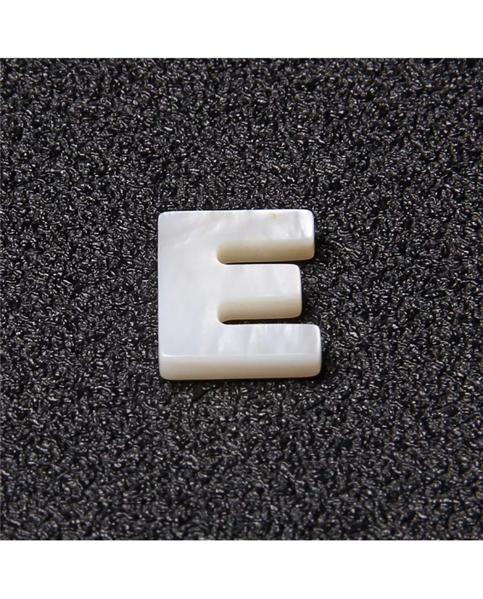 Doğal sedef taş Kolye Küpe Ucu - E HARF