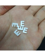 Doğal sedef taş Kolye Küpe Ucu - E HARF