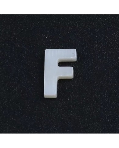 Doğal sedef taş Kolye Küpe Ucu - F HARF