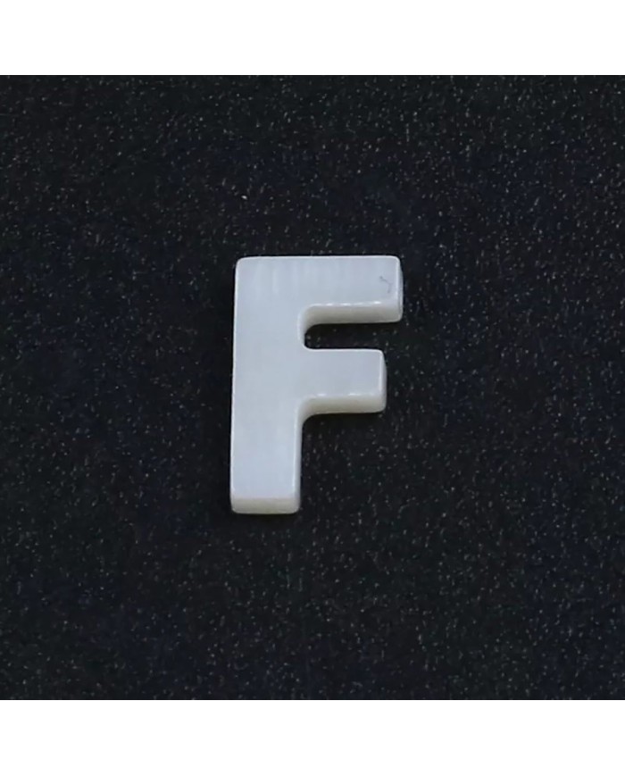 Doğal sedef taş Kolye Küpe Ucu - F HARF