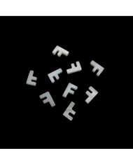 Doğal sedef taş Kolye Küpe Ucu - F HARF