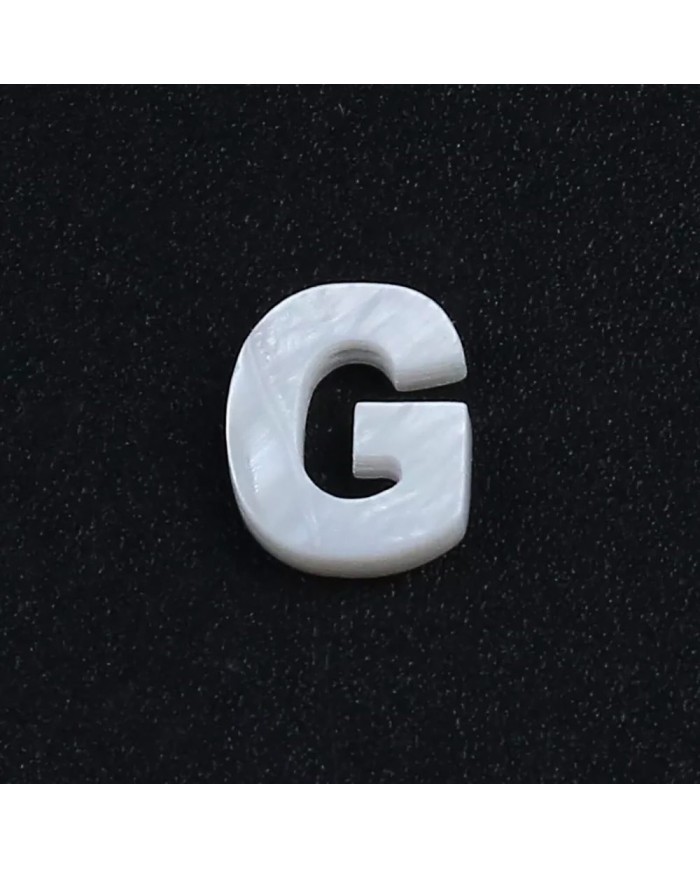 Doğal sedef taş Kolye Küpe Ucu - G HARF