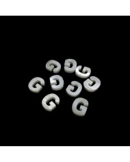 Doğal sedef taş Kolye Küpe Ucu - G HARF