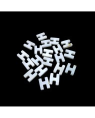 Doğal sedef taş Kolye Küpe Ucu - H HARF