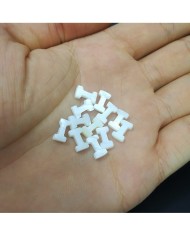 Doğal sedef taş Kolye Küpe Ucu - I HARF