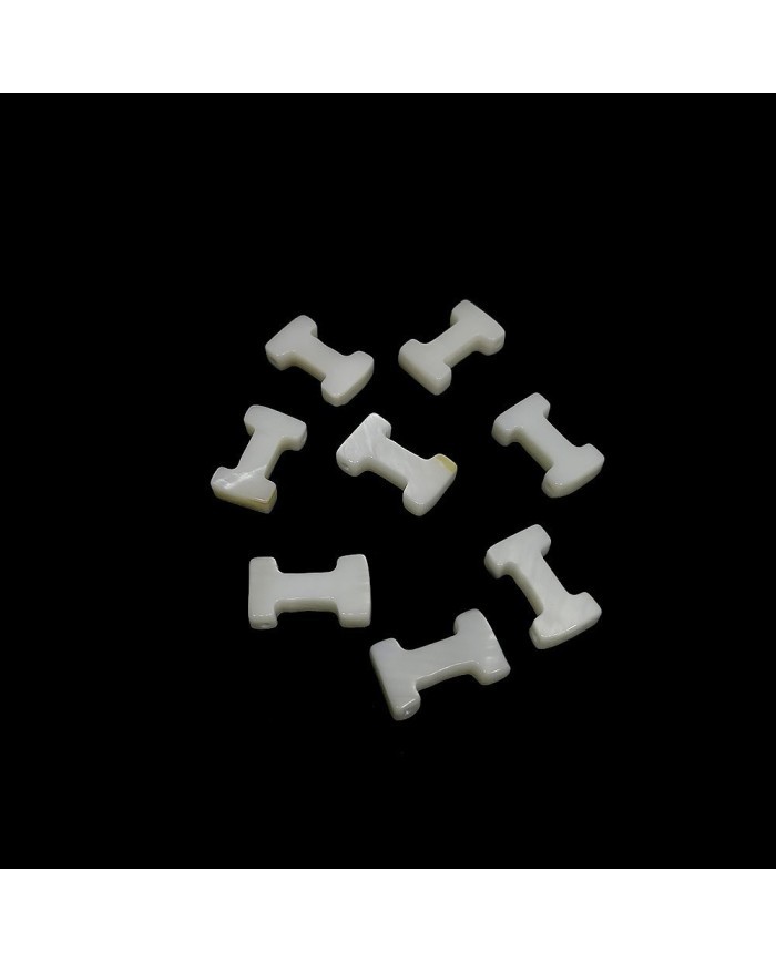 Doğal sedef taş Kolye Küpe Ucu - I HARF