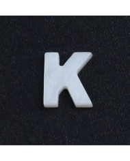 Doğal sedef taş Kolye Küpe Ucu - K HARF