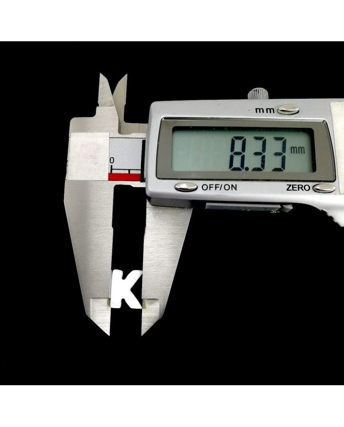 Doğal sedef taş Kolye Küpe Ucu - K HARF