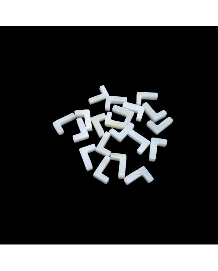 Doğal sedef taş Kolye Küpe Ucu - L HARF