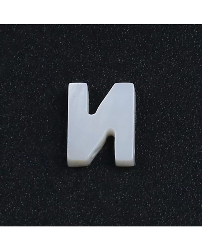 Doğal sedef taş Kolye Küpe Ucu - N HARF