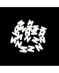 Doğal sedef taş Kolye Küpe Ucu - N HARF