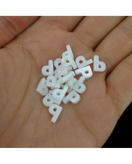 Doğal sedef taş Kolye Küpe Ucu - P HARF