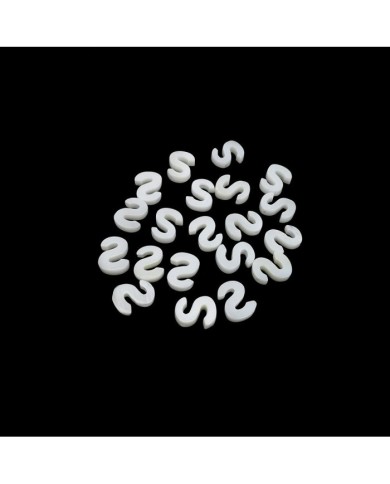 Doğal sedef taş Kolye Küpe Ucu - S HARF