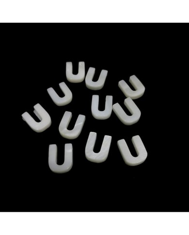 Doğal sedef taş Kolye Küpe Ucu - U HARF