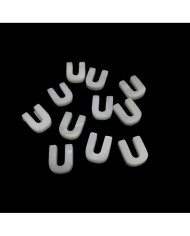 Doğal sedef taş Kolye Küpe Ucu - U HARF