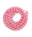 5mm x 5mm Kaplama Hematit Doğal Taş - Pembe