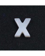 Doğal sedef taş Kolye Küpe Ucu - X HARF