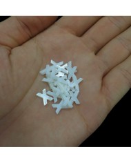 Doğal sedef taş Kolye Küpe Ucu - X HARF