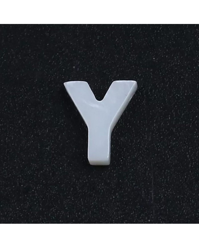 Doğal sedef taş Kolye Küpe Ucu - Y HARF