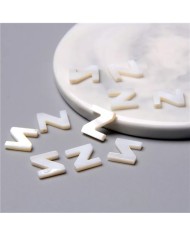 Doğal sedef taş Kolye Küpe Ucu - Z HARF