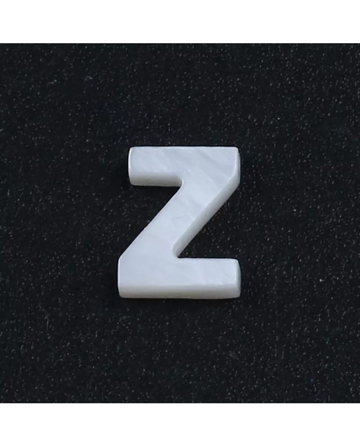 Doğal sedef taş Kolye Küpe Ucu - Z HARF