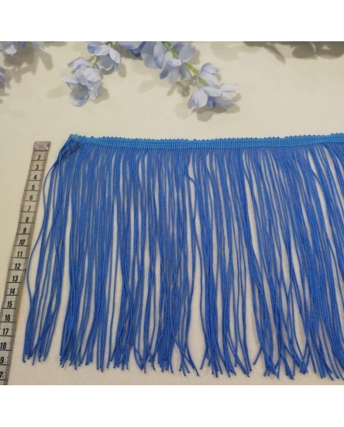 10 Metre - İp Saçak Mavi 20 Cm