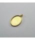 Metal Kolye Ucu - Oval - Gold 10 Adet