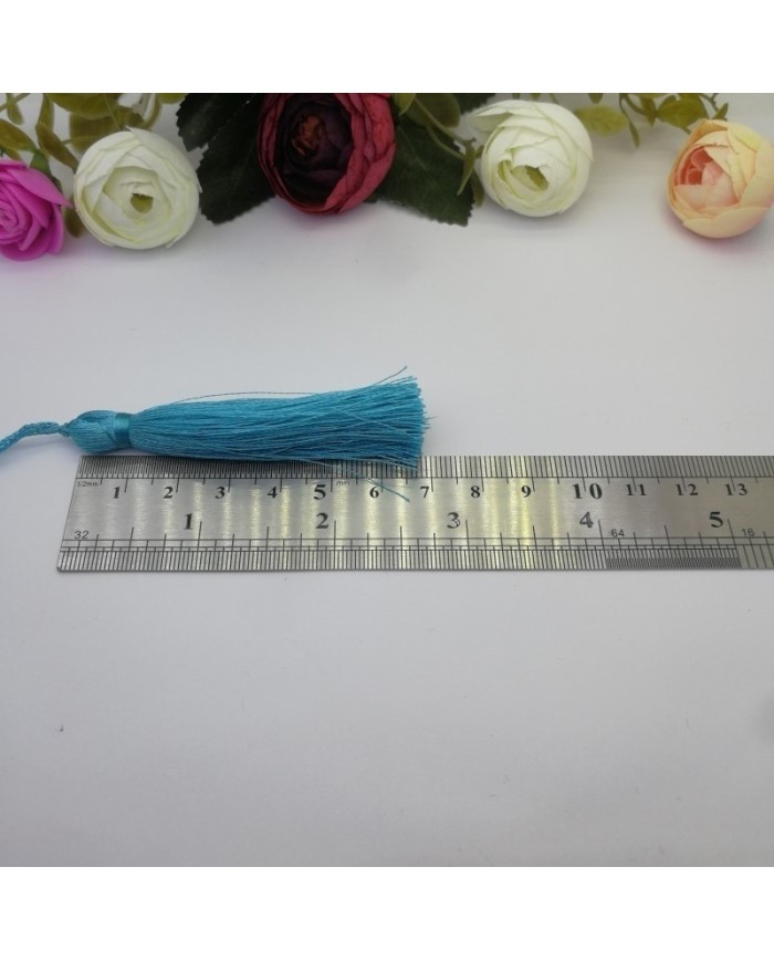 50 Adet - 7-8 cm İpek Püskül - turkuaz