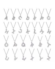 Taşlı Harfler - Üstten Kulplu Gümüş - Y - 2 Adet