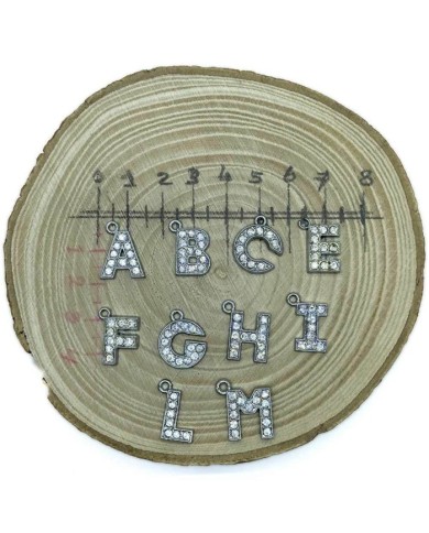 Taşlı Harfler - Üstten Kulplu Gümüş - Z - 2 Adet