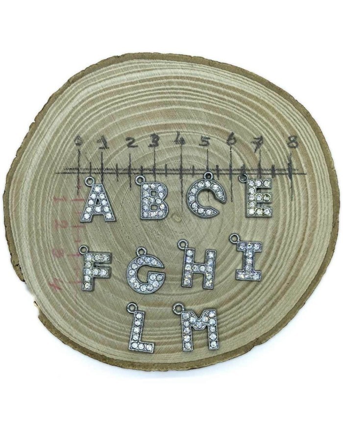 Taşlı Harfler - Üstten Kulplu Gümüş - Z - 2 Adet