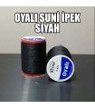 4 Katlı Suni İpek Oya İpleri - Siyah