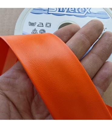 4 cm Biyetex Deri Biye - Turuncu - 5 Metre