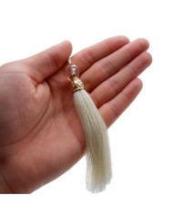10 ADET - BONCUKLU PÜSKÜL BEYAZ - 10 CM - A