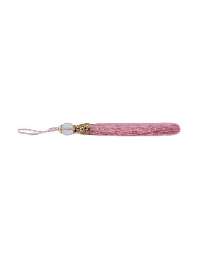 10 ADET - BONCUKLU PÜSKÜL PEMBE - 10 CM - A