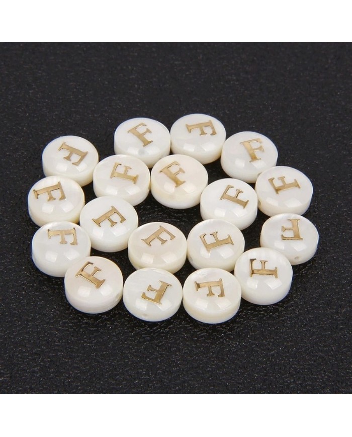 Sedef Varaklı Harf - F - 1 adet - 8mm