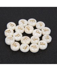 Sedef Varaklı Harf - F - 1 adet - 8mm