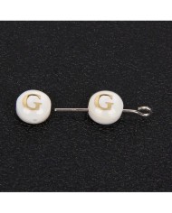 Sedef Varaklı Harf - G - 1 adet - 8mm