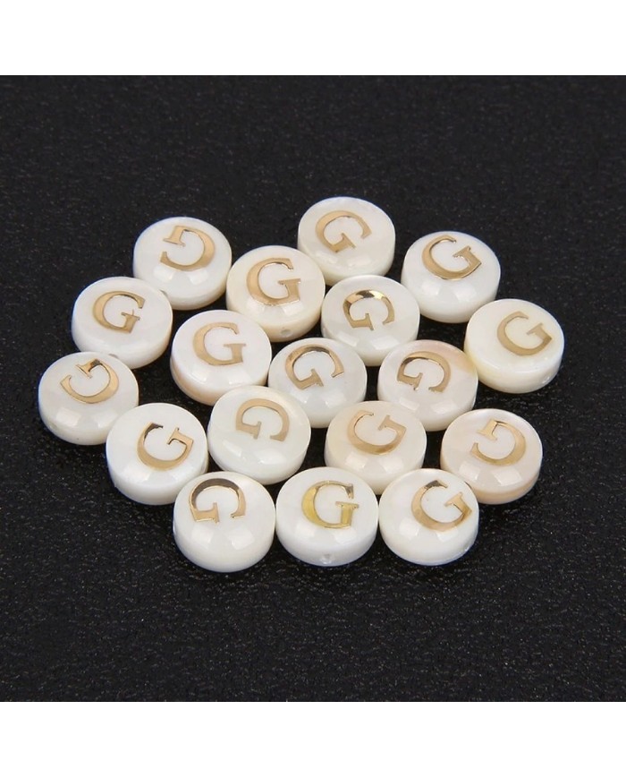 Sedef Varaklı Harf - G - 1 adet - 8mm