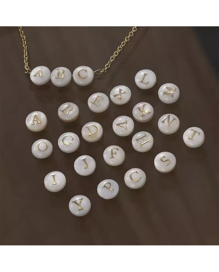 Sedef Varaklı Harf - H - 1 adet - 8mm