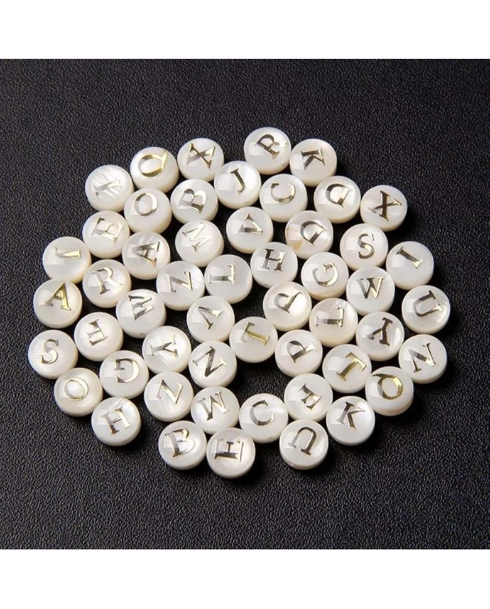 Sedef Varaklı Harf - H - 1 adet - 8mm