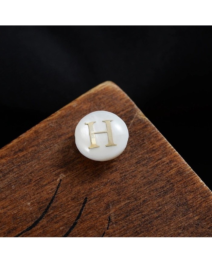 Sedef Varaklı Harf - H - 1 adet - 8mm