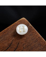Sedef Varaklı Harf - H - 1 adet - 8mm